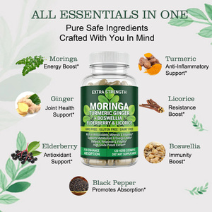 OEM/ODM Aliments santé, vitamines, compléments alimentaires, usine directe, capsules de feuilles de Moringa biologiques, personnalisables pour adultes - Product Image 2