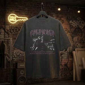 Camiseta <span class=keywords><strong>de</strong></span> Manga Corta con Diseño Vintage <span class=keywords><strong>de</strong></span> Subcultura Urbana, Efecto Desgastado, Decolorado y Manchado, para <span class=keywords><strong>Hombre</strong></span> y Mujer - Product Image 1