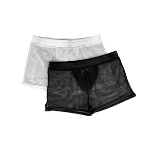 Pantaloni a Rete in Stile Europeo e Americano per <span class=keywords><strong>Uomo</strong></span>, Boxer Sexy Tinta Unita Comodi e Traspiranti, <span class=keywords><strong>Intimo</strong></span> Sexy - Product Image 5