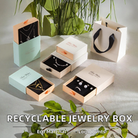 Boîte à bijoux en carton rigide personnalisée avec finition mate et dorure à chaud, emballage tiroir coulissant pour collier, bague, boucles d'oreilles