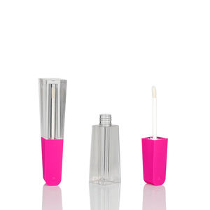 Tubes de rouge à lèvres <span class=keywords><strong>rose</strong></span> en forme d'éventail, pièces, emballage personnalisé de brillant à lèvres liquide - Product Image 1