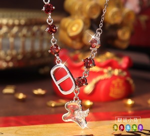 9 lindos collares coreanos con colgante de cuerno de unicornio de cristal blanco, plata de ley 925, pavé, piedra natural de 4 mm, joyería para niñas - Product Image 2