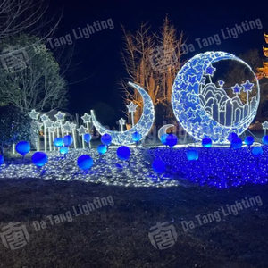 Sculpture lumineuse 3D en forme de croissant de lune pour les paysages nocturnes de Noël, du Ramadan et les célébrations de l'Aïd - Product Image 4