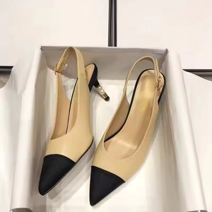 Sandalias de tacón de perlas de 6 cm de cuero de alta calidad, con punta en pico, para fiesta, zapatos de vestir, sandalias planas, sandalias de tacón sexys de diseñador para damas. - Product Image 2