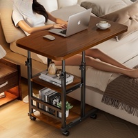 Bureau mobile réglable en hauteur avec roulettes, en MDF, pour le bureau, l'étude et la chambre à coucher