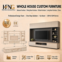 Mueble Flotante Moderno para TV con Luces LED, Diseño en Aglomerado, Disponible para Pedidos al por Mayor, Proveedor Profesional, para Sala de Estar
