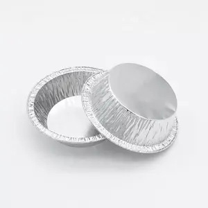 Fabricant de boulangerie plateau à tarte aux œufs prix d'usine petit papier d'aluminium rond chine malaisie alimentation Aluminium marché utilisation 154c H24/H18