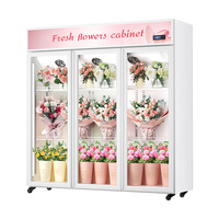 Réfrigérateur vitrine transparente anti-givre BoJin 2/3 portes pour fleuriste - Armoire commerciale sans drainage
