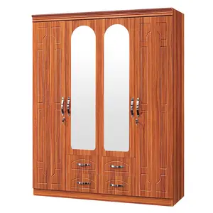 Wardrobe Solid Wood Double Door Simple Nordic Style Home Bedroom Economy Wardrobe Adult Simple Panel Wardrobe