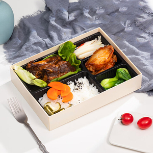 Boîte à emporter en bois pour sushi, pâtisseries, desserts, boulangerie, gâteau Tiramisu, emballage alimentaire en bois - Product Image 4