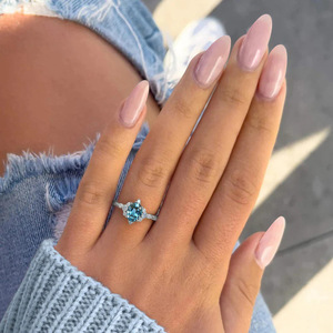 Anello con Design a Fiocco di Neve Blu, Stile Invernale per Donne - Product Image 2