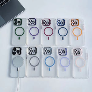 Custodia protettiva per telefono con supporto magnetico opaco per PC + TPU per iphone 16 <span class=keywords><strong>pro</strong></span> max - Product Image 3