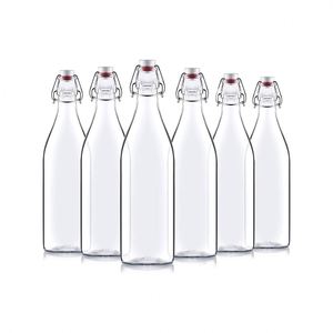 Cap 500ml Flip-Top Home Brew <b>Beer</b> Bottles Swing Top Grolsch Glass Bottles 16oz With Stoppers - Product Image 1