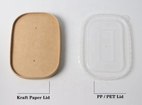Boîte alimentaire jetable en papier kraft, boîte alimentaire rectangulaire marron à emporter, récipient jetable avec couvercle