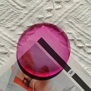 1.56 Photopink HMC Photochromic Pink Single Vision Green Coating Optical Lenses Glasses