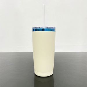 Gobelet de voiture personnalisé avec logo, 20 oz, blanc, noir, bleu, avec couvercles coulissants, pour boissons froides, gravure au laser - Product Image 2