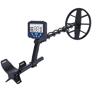 Detector de metales con bobina de búsqueda de 30 cm, pantalla digital, para adultos, uso en exteriores, plástico negro - Product Image 1