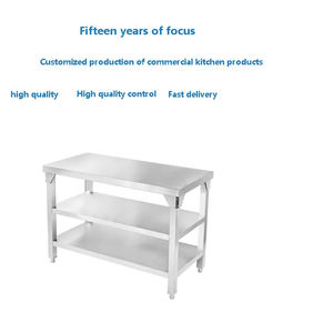 <span class=keywords><strong>Plan</strong></span> de <span class=keywords><strong>travail</strong></span> personnalisé à trois niveaux, en acier inoxydable, équipement de <span class=keywords><strong>cuisine</strong></span> - Product Image 3