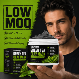 Mascarilla de Arcilla Clarificante, Elimina Puntos Negros, Equilibra la Grasa, Refina la Textura Áspera, Para Todo Tipo de Piel, Hombres, Mascarilla Refrescante de Arcilla de Té Verde - Product Image 1