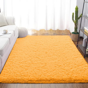 Tapis shaggy décoratif de grande taille pour la maison, tapis en peluche orange, tapis moelleux de luxe pour le salon, la chambre à coucher - Product Image 1