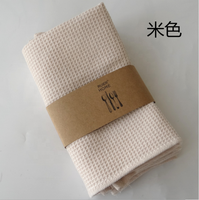 Vaisselle écologique ensemble de serviettes rectangulaire plaine gaufre coton torchon serviette de cuisine serviette