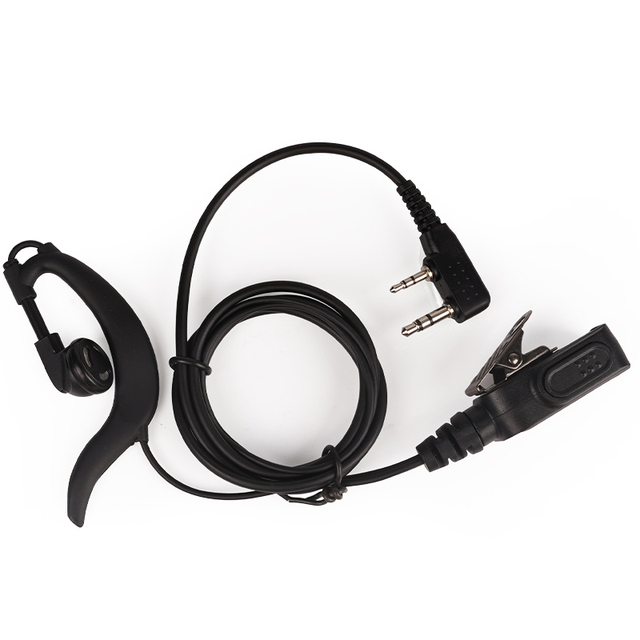 2 Pin Earpiece Walkie Talkie Headphone Noise Reduction Ear Hook Headset PTT Wired Earphone With Mic