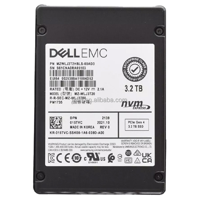 China Supplies 2.5-Inch U.2 NVMe Gen4 PM1735 3.2TB Internal New SSD for Servers