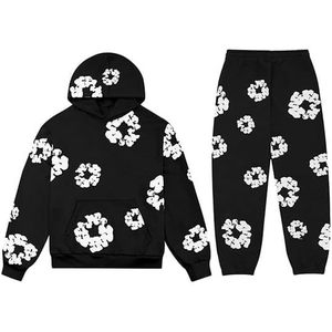 Ensemble de survêtement surdimensionné personnalisé 500 g/m² délavé au soleil et à l'acide, avec pantalon de jogging et sweat à capuche appliqué, ensemble 2 pièces pour homme - Product Image 1
