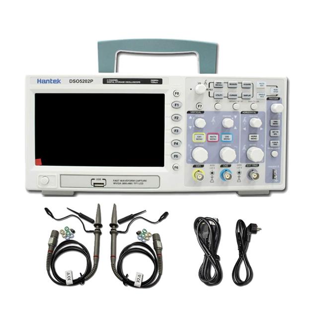 Digital Oscilloscope 200mhz Hantek DSO5202P Bandwidth 2 Channels Pc Usb Lcd Portable Osciloscopio Electrical Tools