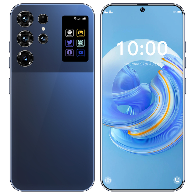S26 Ultra 5G Smartphone 7.3inch Unlocked Dual SIM Cellphone 16GB+1TB Storage 4K Smart LED Screen Supports LTE Mobile Phone