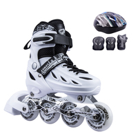 Patins à roulettes en ligne à taille réglable avec roues en PU et lumières clignotantes – Offre spéciale, cadeau de Noël ou présent