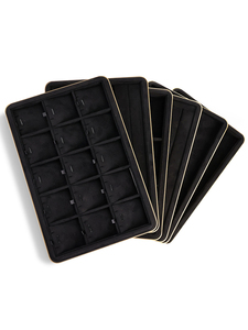 ถาดใส่แหวนโลหะสุดหรูถาดโชว์เครื่องประดับถาดโชว์เครื่องประดับสีดำสีเขียวเบจสีเทาสีเทา - Product Image 6