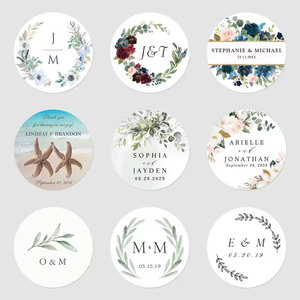 Pegatinas Personalizadas con Nombre y Fecha, Pegatinas Redondas Personalizadas para Recuerdos de Fiesta de Despedida de Soltera - Product Image 2