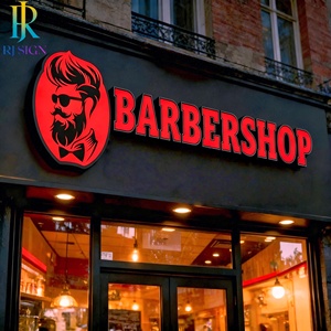 Letrero Publicitario LED para Exteriores, Letrero con Nombre de Tienda, Logotipo Comercial, Letrero Luminoso 3D con Canal Frontal Iluminado para Barbería y Salón de Belleza - Product Image 1