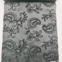Tissu en similicuir PU imprimé effet broderie, avec support tricoté, 300 GSM, résistant à l'usure, épaisseur 0,6 mm, design élégant, à prix abordable