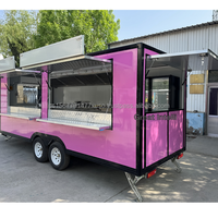 Café, restauration, churros, pizza, bar mobile, chariot à café, camion de nourriture, remorque alimentaire entièrement équipée, snacks, hot-dogs, frites