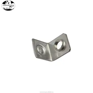 Non standard customized precision stamping right angle bending stainless steel hole turning spot welding lug Terminal Connector