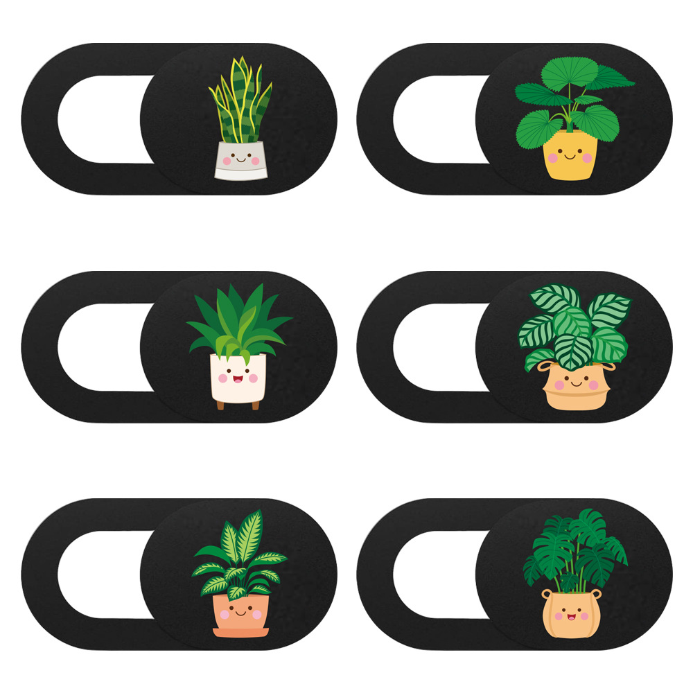 6 pcs Black Webcam Cover