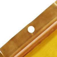 Pochette à fermeture éclair pour le stockage des aliments en or, refermable et durable, écologique et personnalisée, vente en gros