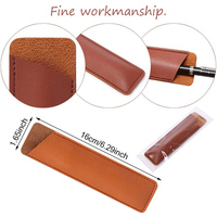 Étui à stylos en cuir en gros d'usine, étui de protection personnalisé pour stylos avec logo, pochette à stylos vintage, étui à crayons portable fait main