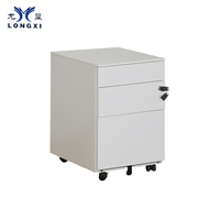 Fabricante Longxi, Gabinete Metálico Móvil con Ruedas, Color Personalizado, con Cerradura Central, Gabinete de Almacenamiento para Oficina, Suministro al por Mayor