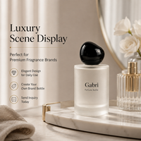 Flacon de parfum en verre personnalisé de 100 ml, marque privée OEM, flacon de parfum en verre de luxe de 50 ml, flacon de parfum rond vide de 30 ml
