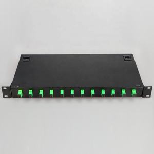 19 inç çerçeve tipi raf montaj Fiber optik Terminal kutusu 1U 12 Port SC UPC APC 12 çekirdek OTB Patch Panel POE 4G 3G GSM uyumlu - Product Image 3