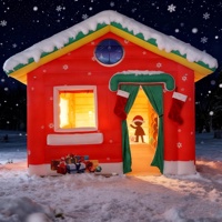 Maison de Noël gonflable de 3,6 m - Oxford imperméable avec souffleur, pour exposition en centre commercial