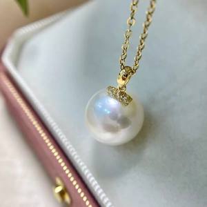 อุปกรณ์เสริม WENCHI 10300 3834DIY จี้เงินแท้ S925 พร้อมลูกปัดขนาด 9-13 มม. ที่ใส่ขนตาปลอมแบบเรียบง่าย สร้อยคอไข่มุกเม็ดเดี่ยว - Product Image 1