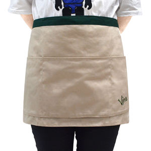 Delantales Cortos de Barista en Promoción, Delantales de Algodón Personalizados para Camareros y Camareras, Delantales de Cintura con Logotipo Bordado Personalizado - Product Image 4