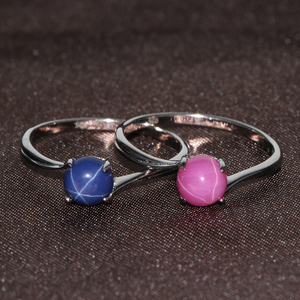 <span class=keywords><strong>Anillo</strong></span> de <span class=keywords><strong>Zafiro</strong></span> Estrella para Mujer y <span class=keywords><strong>Hombre</strong></span>, <span class=keywords><strong>Anillo</strong></span> de Plata Esterlina 925, <span class=keywords><strong>Anillo</strong></span> de Corindón Azul de Talla Redonda Creado en Laboratorio - Product Image 1