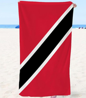 Trinité-et-Tobago Drapeau d'impression Serviette de plage à séchage rapide Serviette de bain parfaite pour piscine Bain Gym Camping Randonnée Fitness