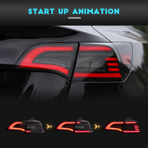 Nuevas luces traseras LED para Tesla Model 3 Model <span class=keywords><strong>Y</strong></span> 2019-2021 Modificado Plug and Play Señal de funcionamiento Luces de freno de parada trasera - Product Image 3