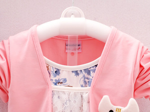Articles de Boutique en Gros, Ensemble de Vêtements pour Enfants, Manteau et Pantalon de Couleur Rose, Fabriqué en Chine - Product Image 2